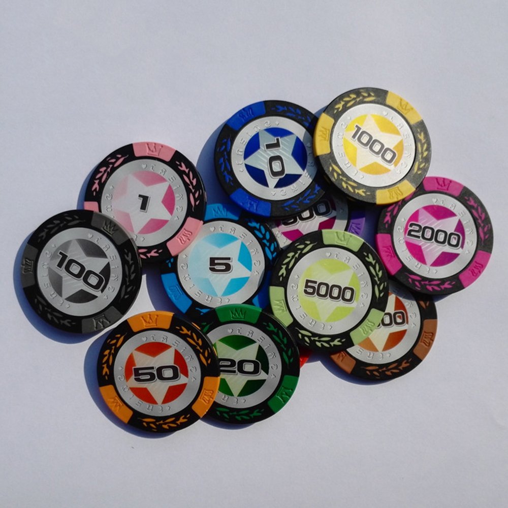 High Quality 14G Clay Chips Wholesale Personalize Logo Ceramic ABS Clay Texas Hold'em Poker Chips for Promotion Game
