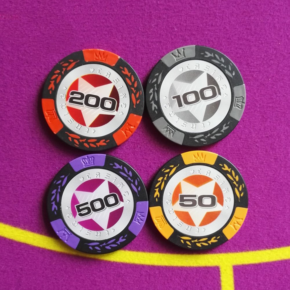High Quality 14G Clay Chips Wholesale Personalize Logo Ceramic ABS Clay Texas Hold'em Poker Chips for Promotion Game