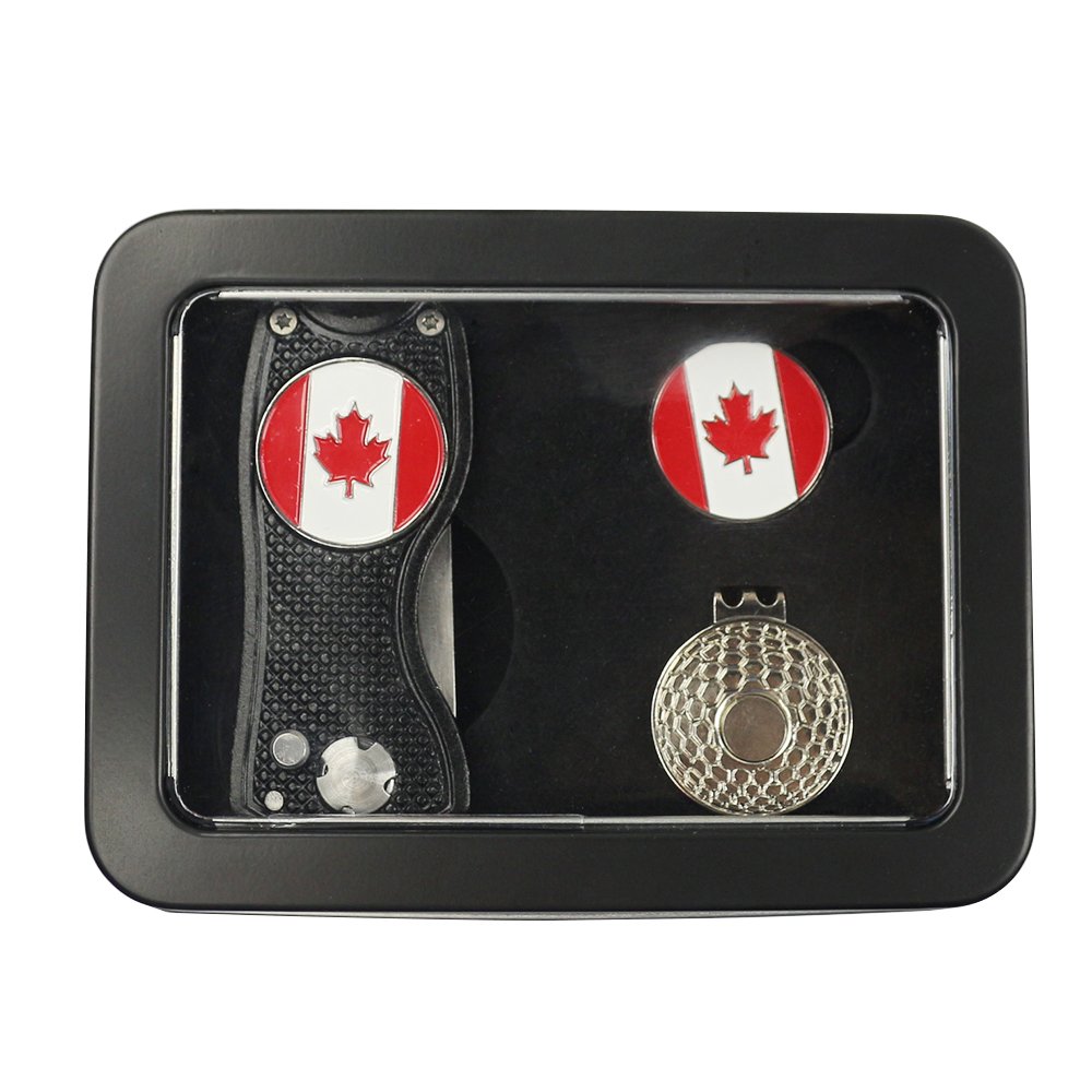 Factory Wholesale Custom Golf Accessories Series Golf Gift Set With Golf Tee Magnetic Divot Tool And Ball Marker