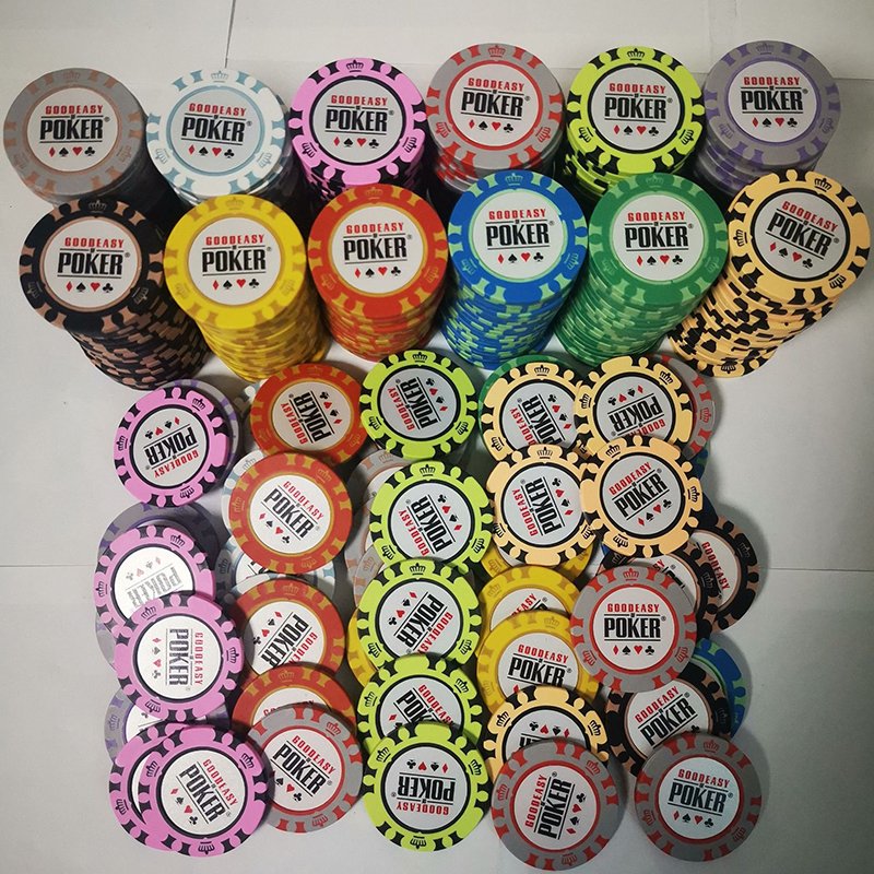 Casino Clay Chips With Custom Sticker, Pure Clay Casino Poker Chips, 14g Professional Casino Clay Chips