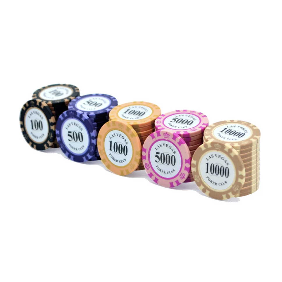 Custom Professional 300 500 1000 Pieces Casino 14g Clay Poker Chips Set Fichas De Poker Arcilla