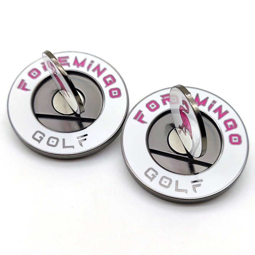 Custom Poker Chip Golf Marker Clip 3d Coin Design Magnetic Golf Ball Marker Coin for Golf Club