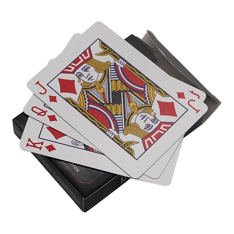 Custom Printing Size Party Black Poker Chips Advertising Playing Paper Cards Deck Of Card Game For Sale