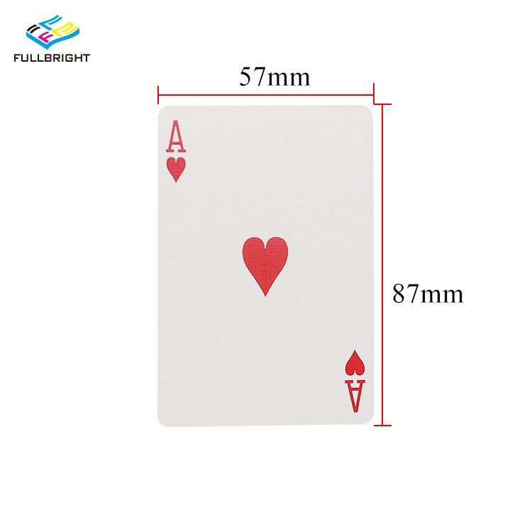 Custom Printing Size Party Black Poker Chips Advertising Playing Paper Cards Deck Of Card Game For Sale