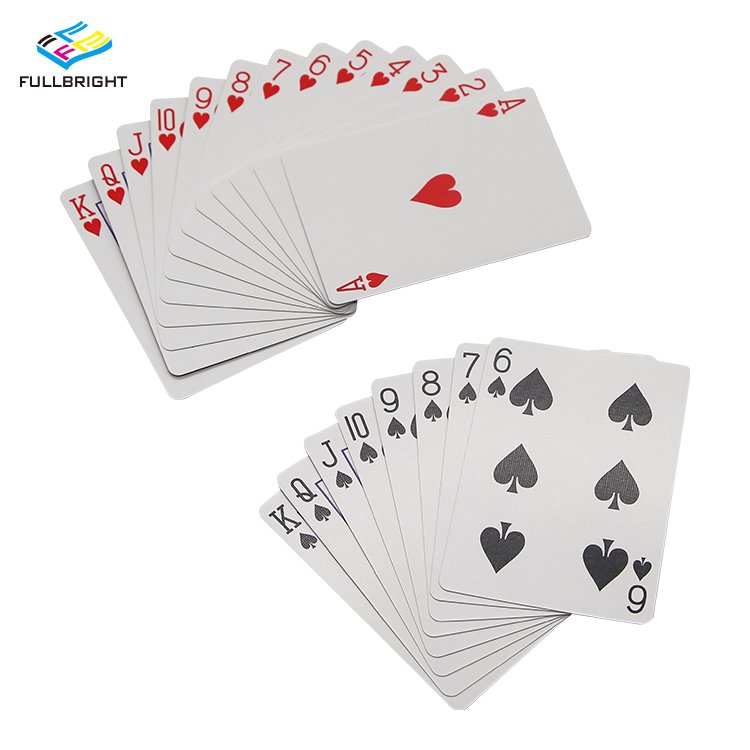 Custom Printing Size Party Black Poker Chips Advertising Playing Paper Cards Deck Of Card Game For Sale