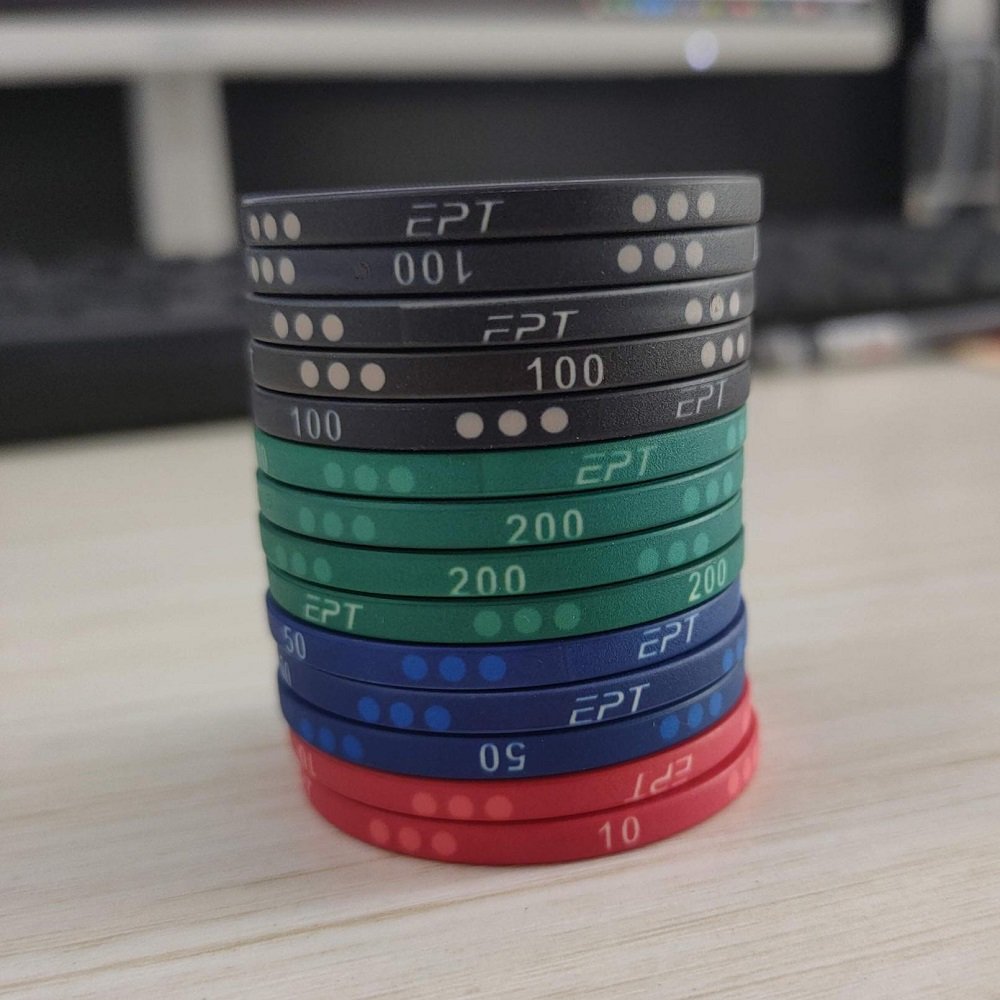 YH 100pcs 300pcs 500pcs 39mm Ceramic EPT Texas Poker Chips Gambling Game Chips Poker Set With Aluminum box
