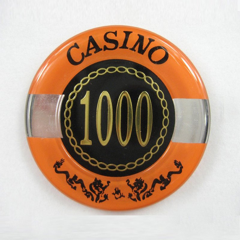 customized casino Acrylic Poker Chips with hot stamping logo and numbers