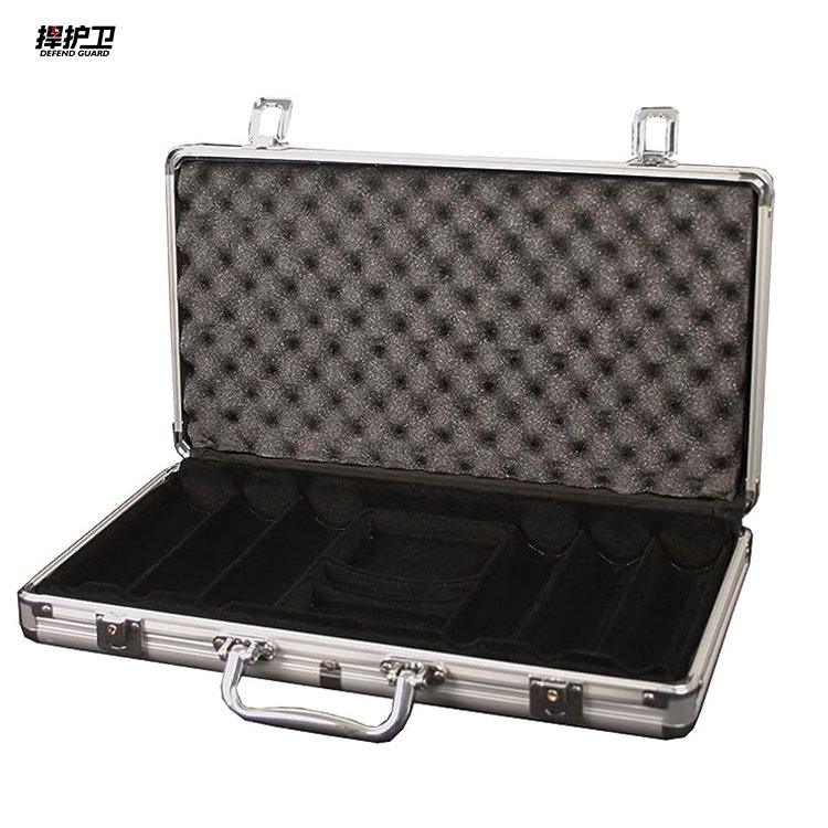 Stylish New 300/500 Texas Hold'em ABS Clay Poker Chip Set Portable with Aluminum Alloy Case Foam Storage Customizable ODM & OEM