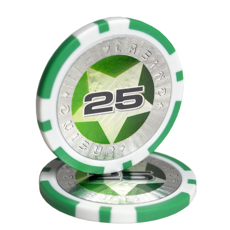 Custom Logo & Pattern ABS Metal Composite Poker Chips for Casino Token & Club Room Use
