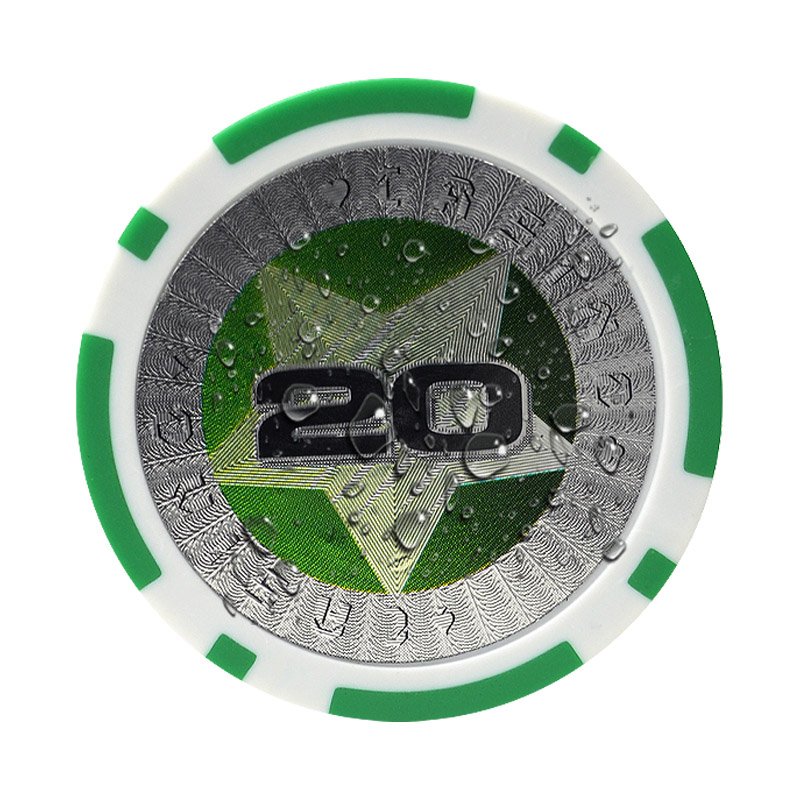 Custom Logo & Pattern ABS Metal Composite Poker Chips for Casino Token & Club Room Use