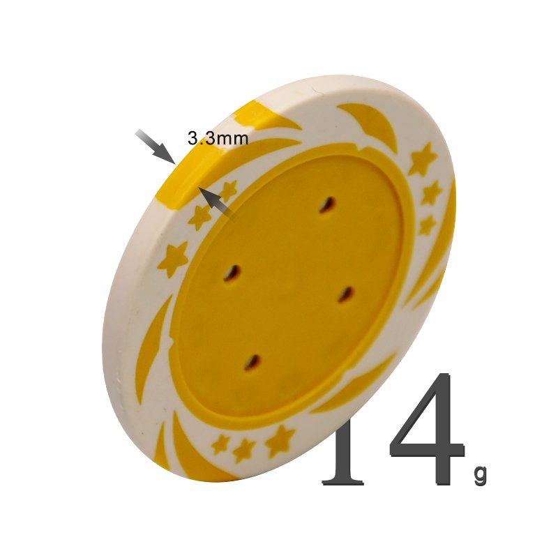 14g Clay Texas Hold'em Poker Chips Casino-Grade Clay Chips for Poker Club Accessories