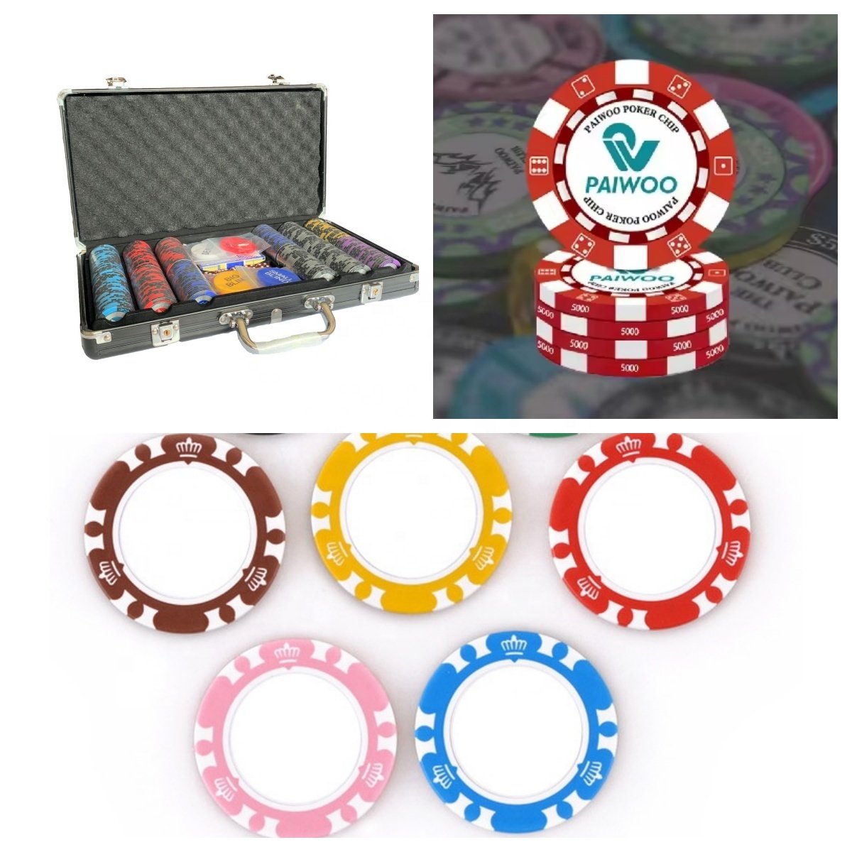 High Quality 300pcs Casino-Grade 14g Roulette Poker Chips Set Premium 300pcs Coin Poker Chips