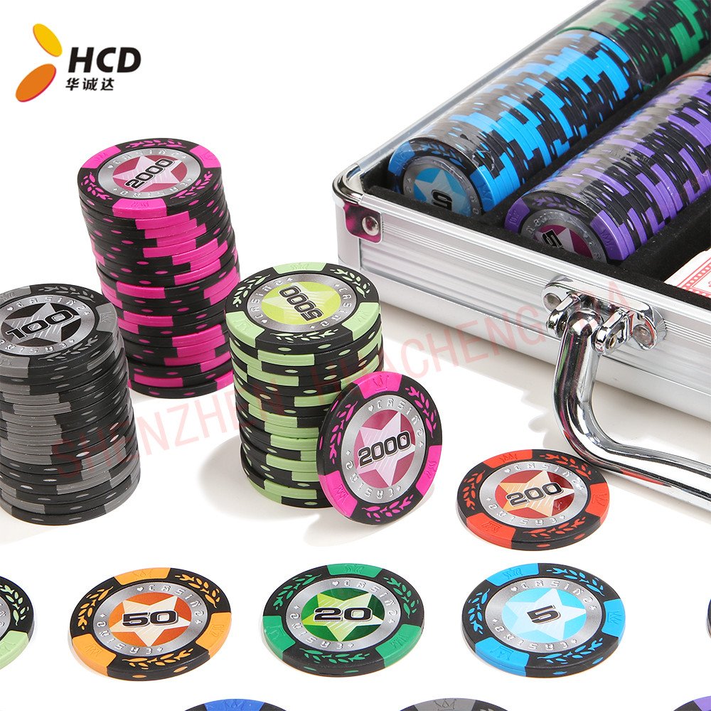 High Quality Professional Grade Poker Chips with Suit Design for Professional Play