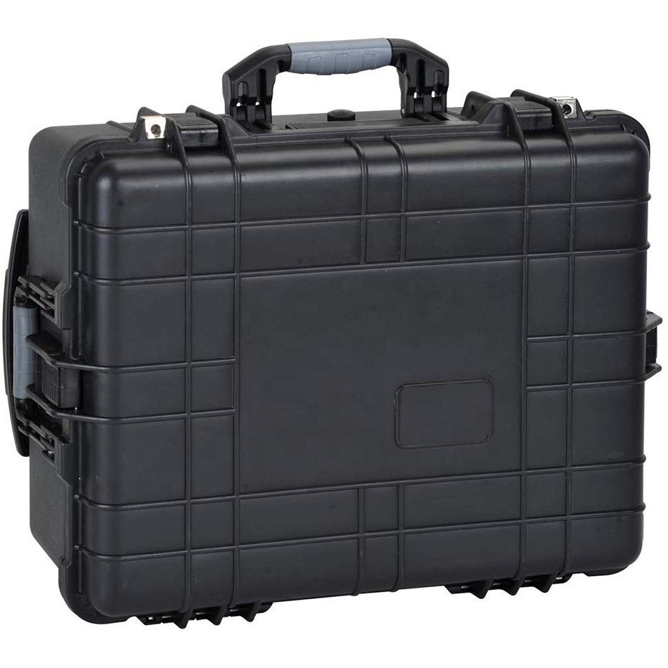 PP Plastic Hot Sale Waterproof Black Large Protective Safty Carrying Equipment Flight Trolley Tool EVA Case