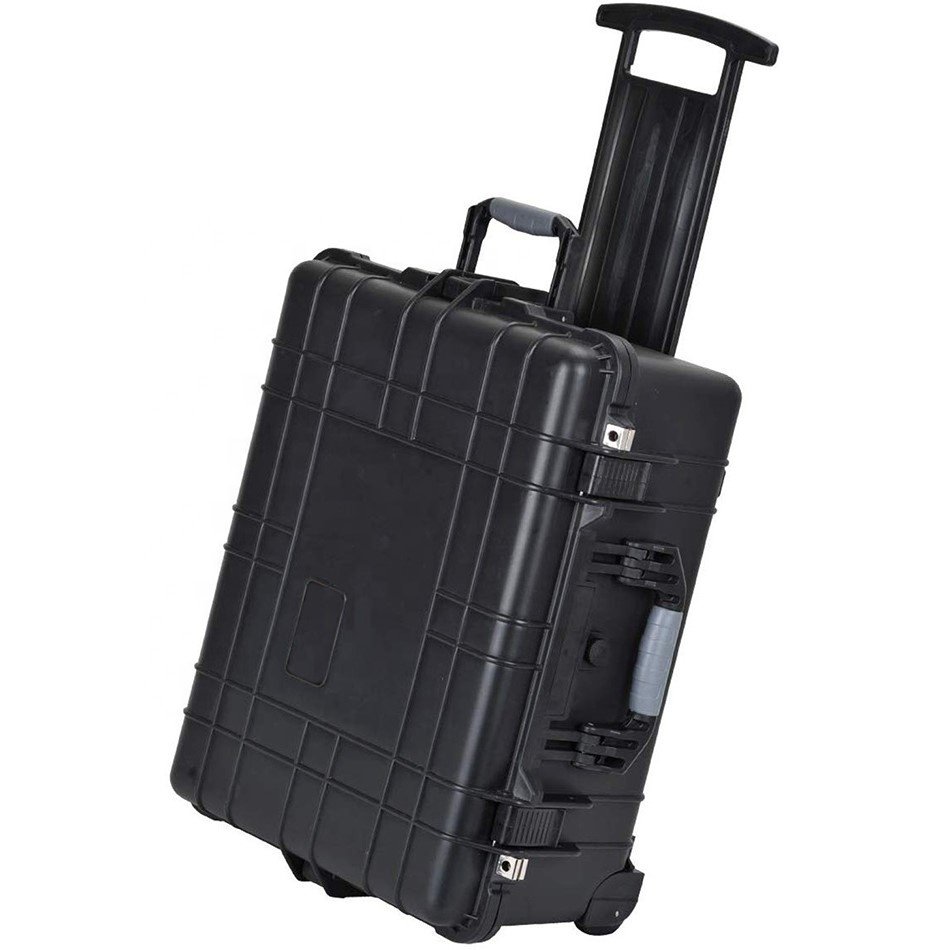 PP Plastic Hot Sale Waterproof Black Large Protective Safty Carrying Equipment Flight Trolley Tool EVA Case