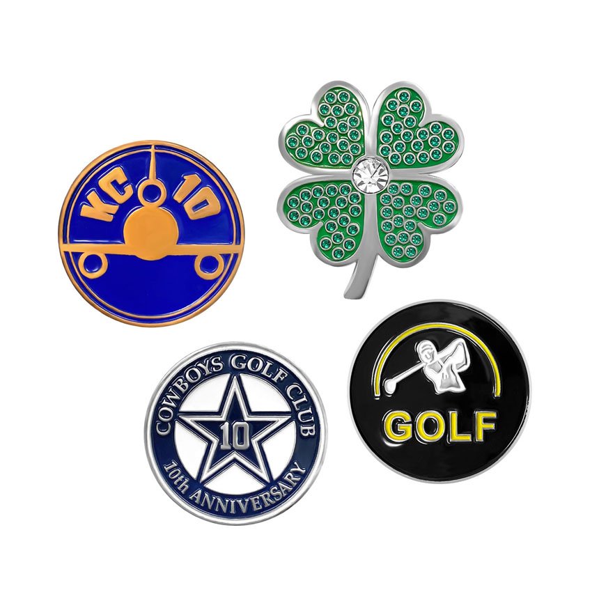 manufacturer golfer club logo custom soft enamel magnet poker chip golf ball marker