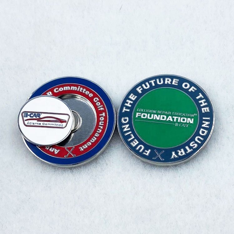custom golf chip box packing company logo metal poker chip and magnet ball marker
