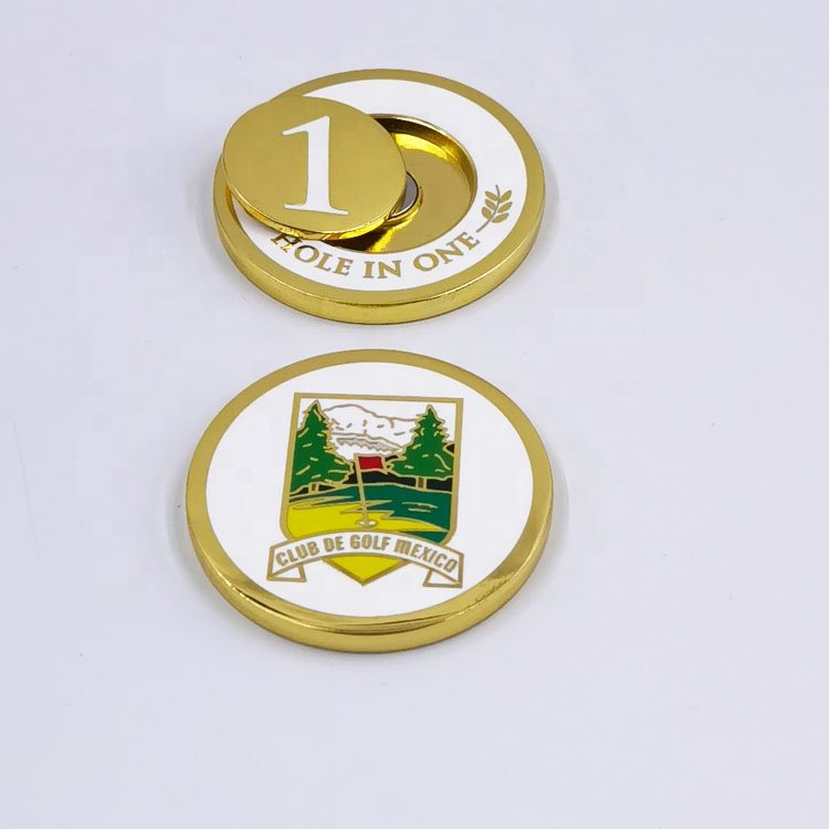 custom golf chip box packing company logo metal poker chip and magnet ball marker