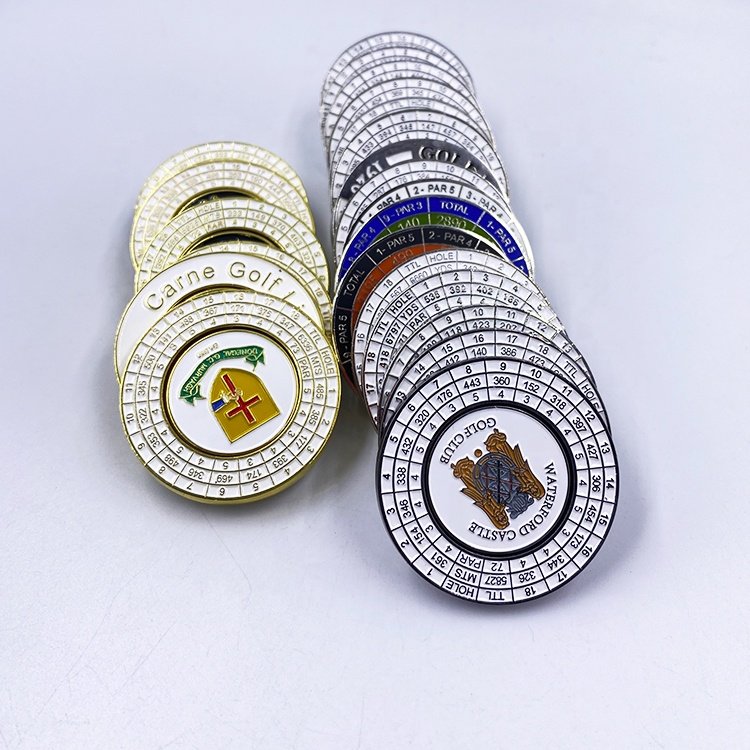 custom golf chip box packing company logo metal poker chip and magnet ball marker