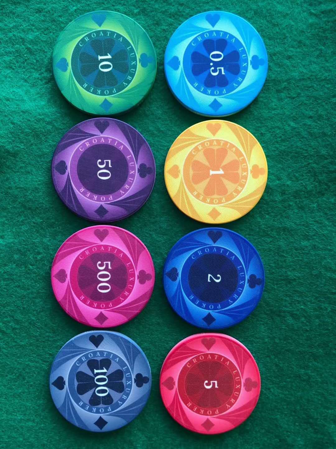 Factory hot sell Casino poker chip clay ceramic custom tags poker chip