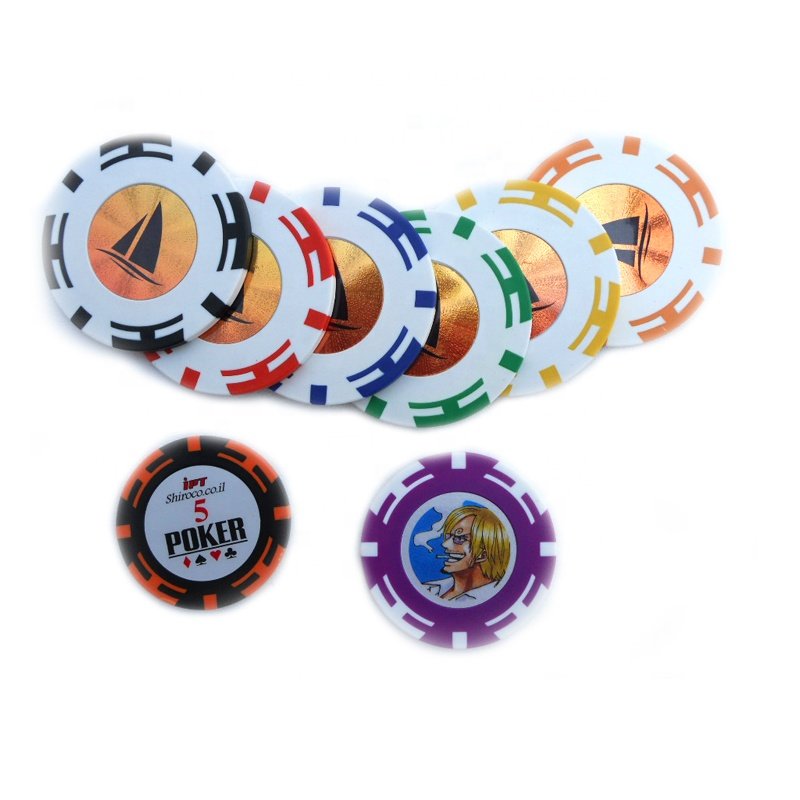 50MM 19G oversized CLAY POKER CHIPs WITH STICKER INSERT