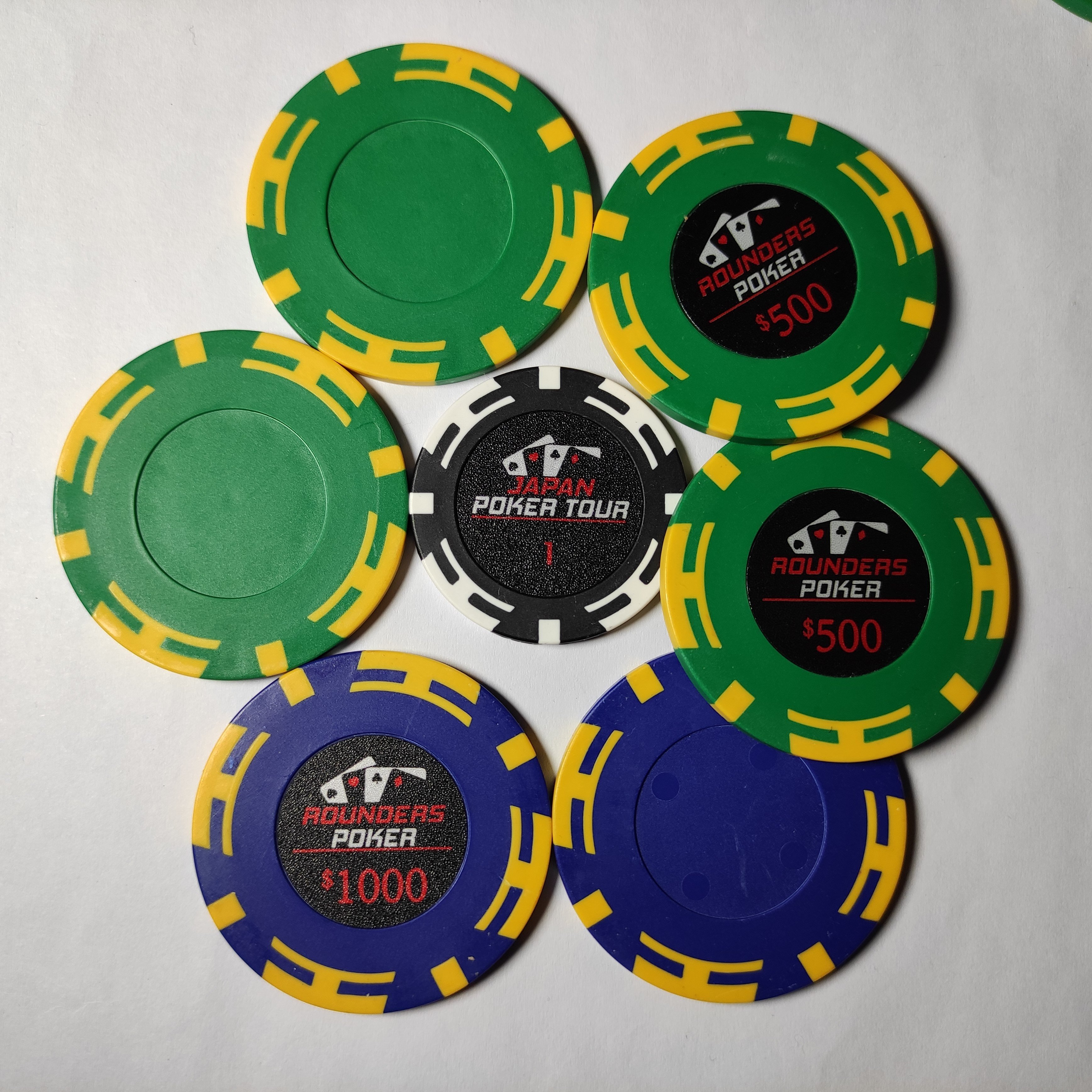 50MM 19G oversized CLAY POKER CHIPs WITH STICKER INSERT