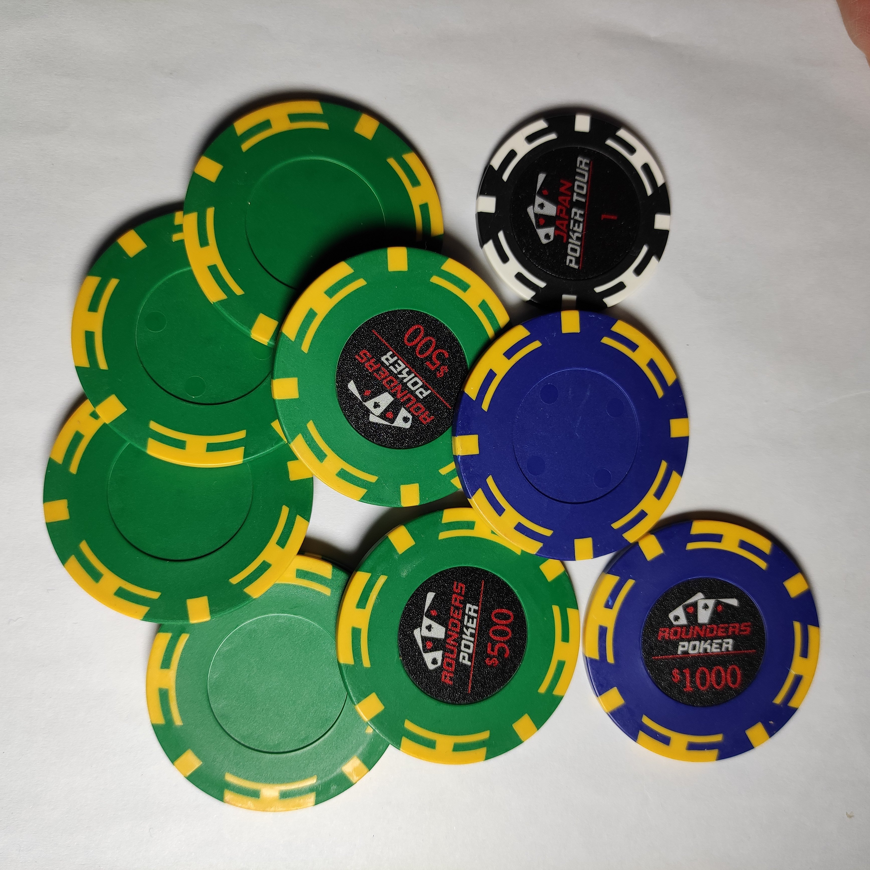 50MM 19G oversized CLAY POKER CHIPs WITH STICKER INSERT