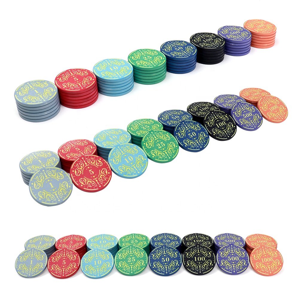Factory supply 43mm poker chips ceramic 12g with custom logo non stickers colorful chips for other entertainment products
