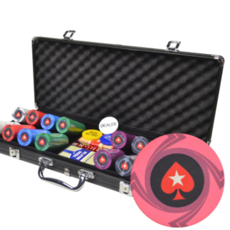 High Quality 300pcs Casino-Grade Coin Poker Chips Set 14g Roulette Chips with Denominations Included