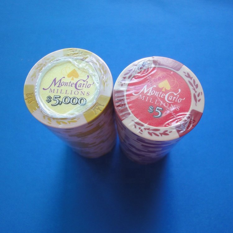 wholesale real monte carlo 14g clay poker chips in stock