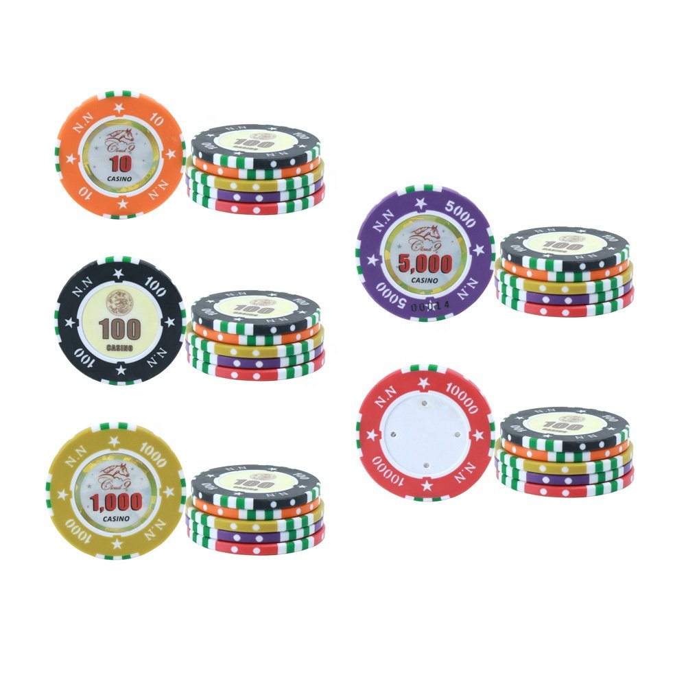 Customized pentagram RFID poker chips casino poker game tokens eco friendly material ceramic chips