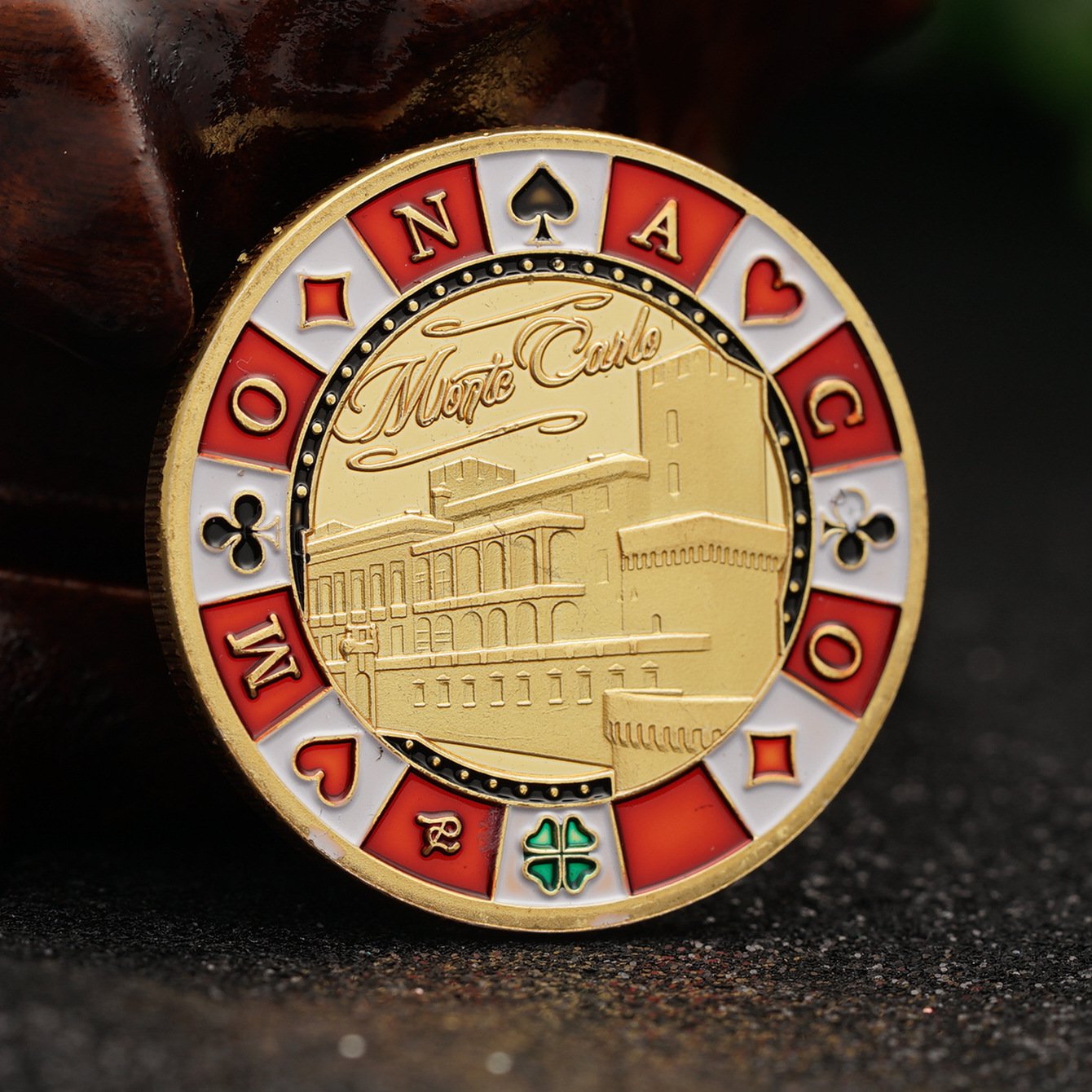 Custom 32mm Casino Poker Number Coin Las Vegas 7 Coin Enamel Metal Poker Chips