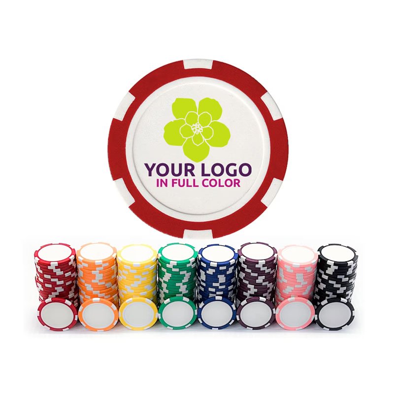 Clay Composite Dice Striped Casino Poker Chips