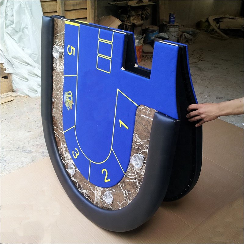 84* Inches Two Foldable Poker Table Top With Customized Dye Sublimation Printing Cloth