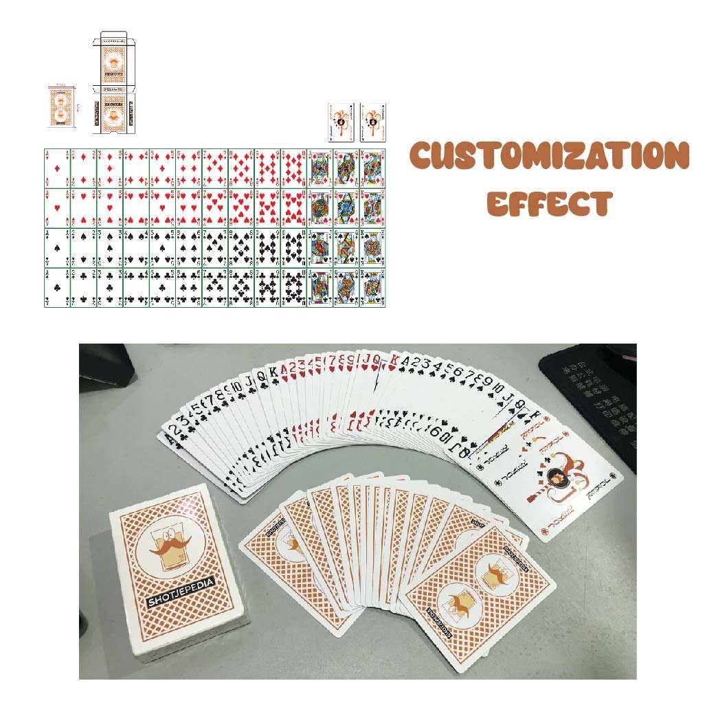 GMI Waterproof Sublimation Playing Card With Box Front And Back Printing Logo Gold Paper Pvc Plastic Game Custom Poker Playing