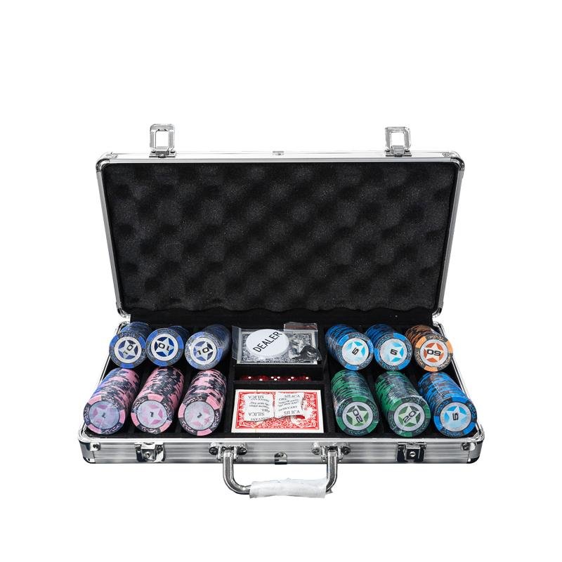 YH 500pcs Custom Logo Colored Chips Casino Wheat Ears Cheap Poker Chip Set