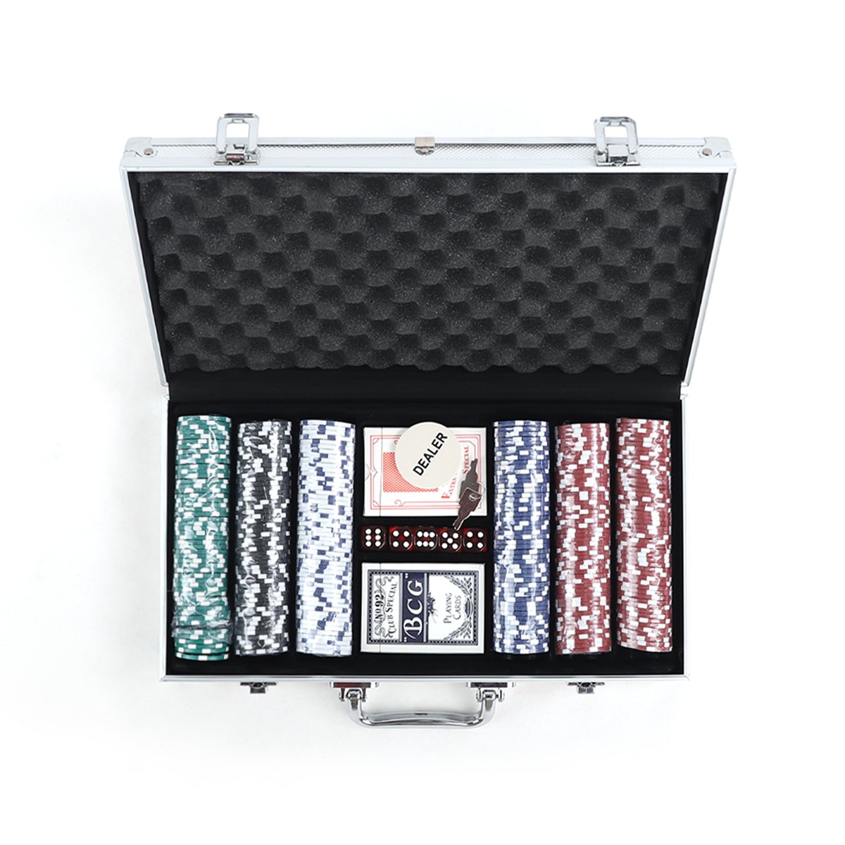 Custom Portable Display Las Vegas Casino Poker Chip Aluminum Cases 300 Chips Poker Set Aluminum Case