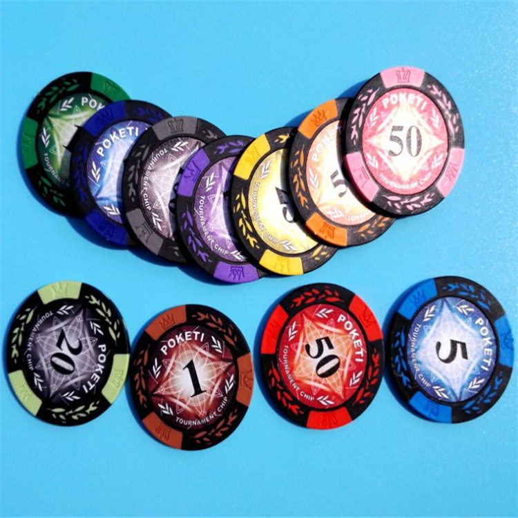 40mm round clay high frequency 13.56mhz casino poker chips rfid