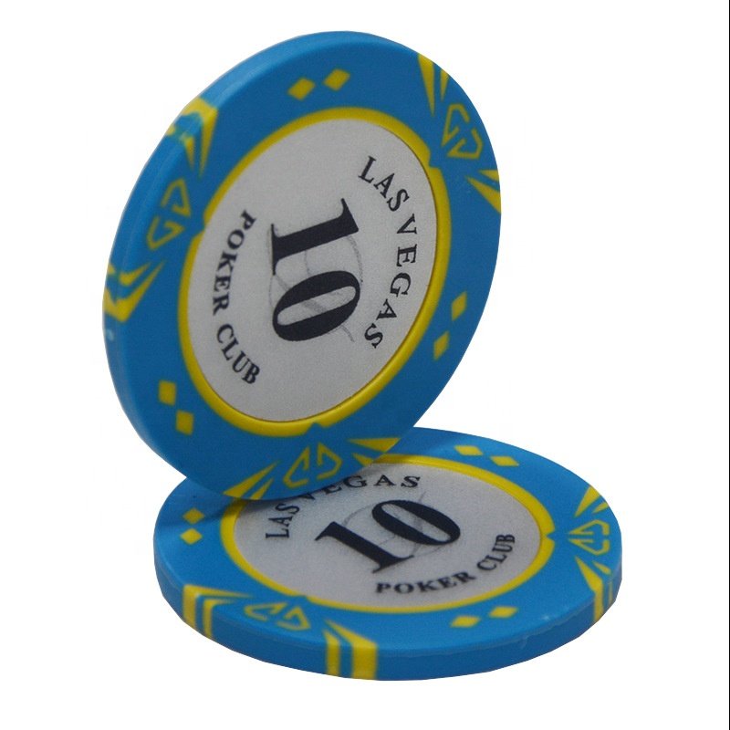 Las Vegas Casino club clay poker Chip customized 40mm 14g Texas Hold'em poker chips