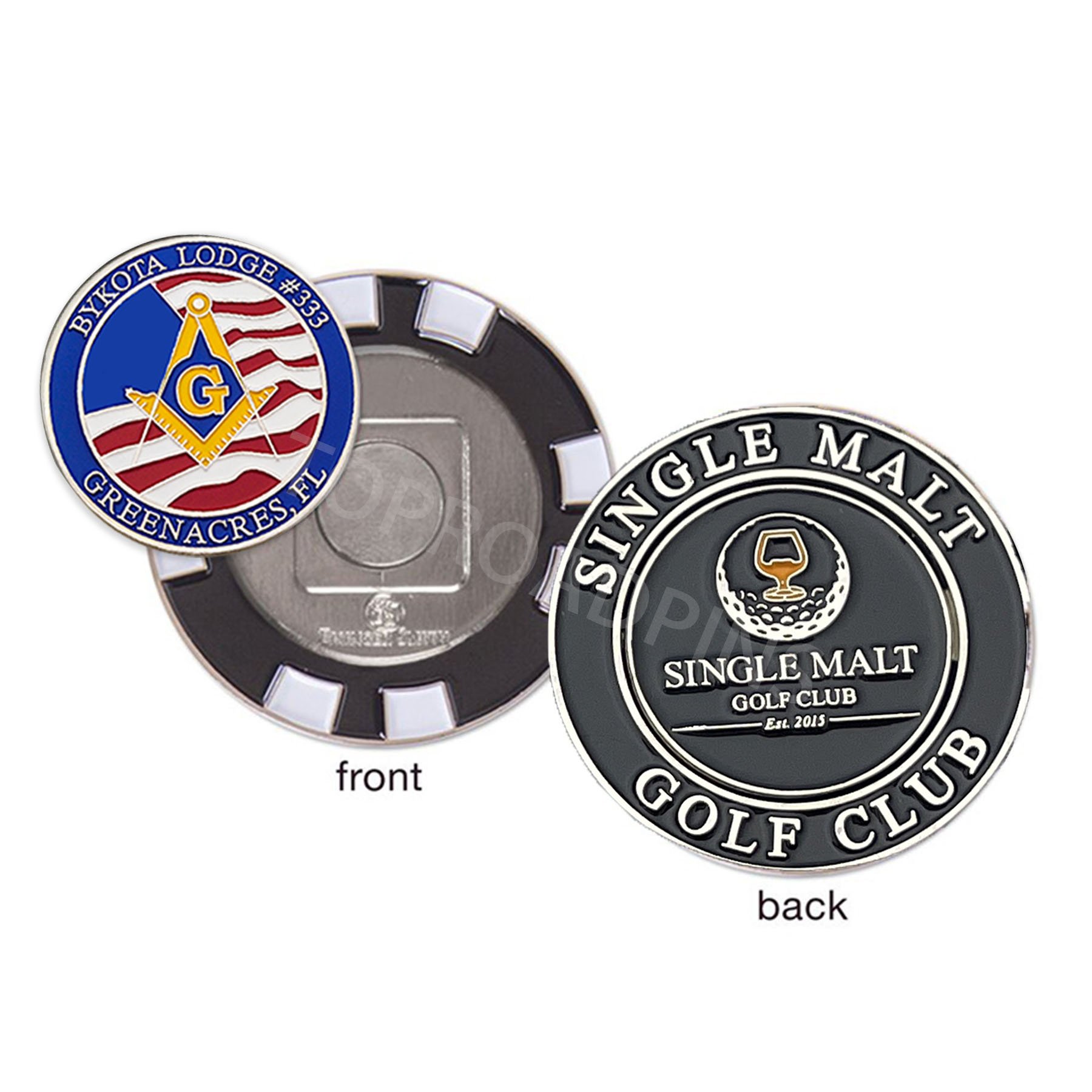 Wholesale Personalized Colorful Golf Ball Marker Poker Chip Funny Golf Ball Marker Poker Chip