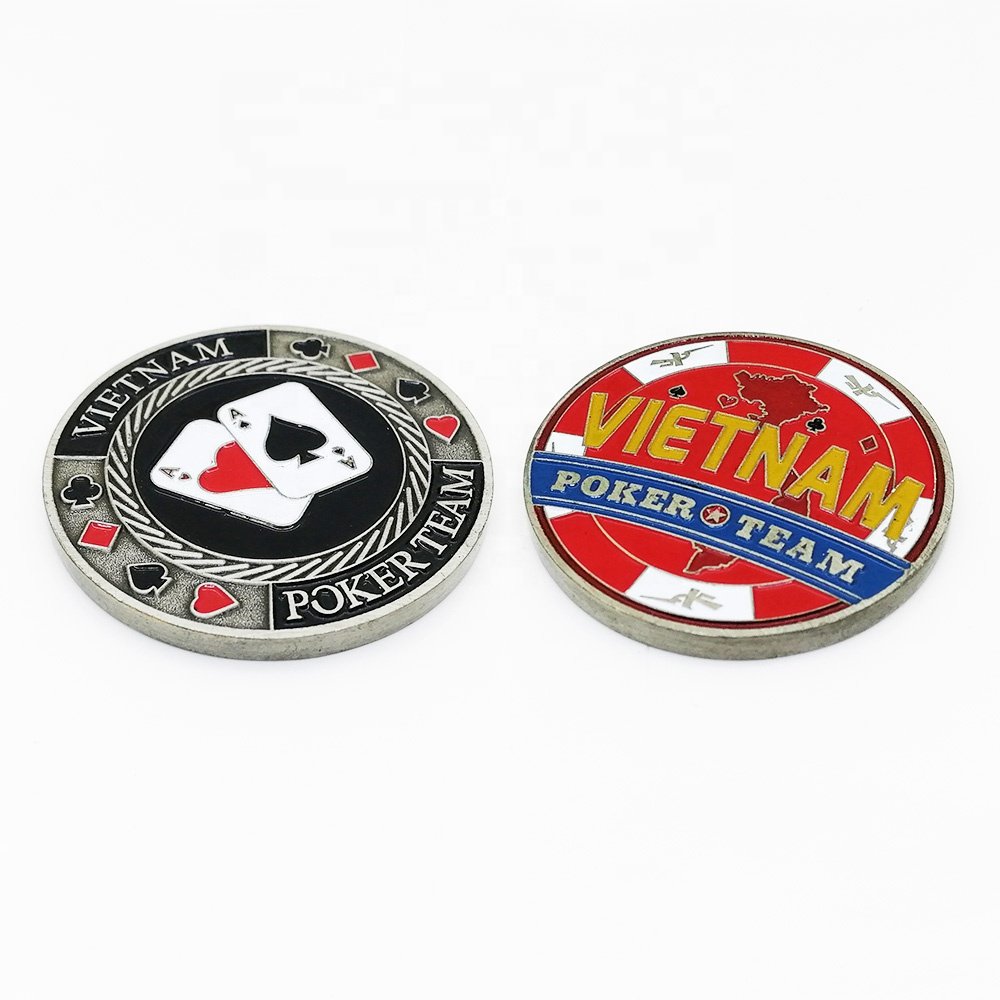 custom non profit gift fundraiser coin charity poker tournament medal enamel metal poker guard chip