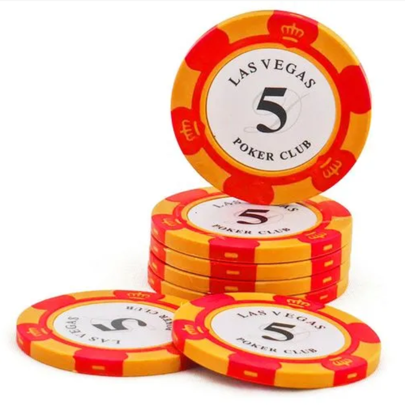 Casino good quality clay poker chip with customized logo in lay 14 gm casino chip poker chips with case