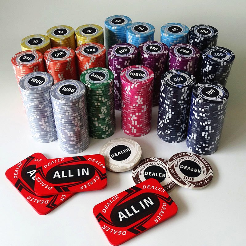 500pcs Texas Hold'em Poker Chip Game Set Including Upper Deck, Gift To Friends, Us Playing Card