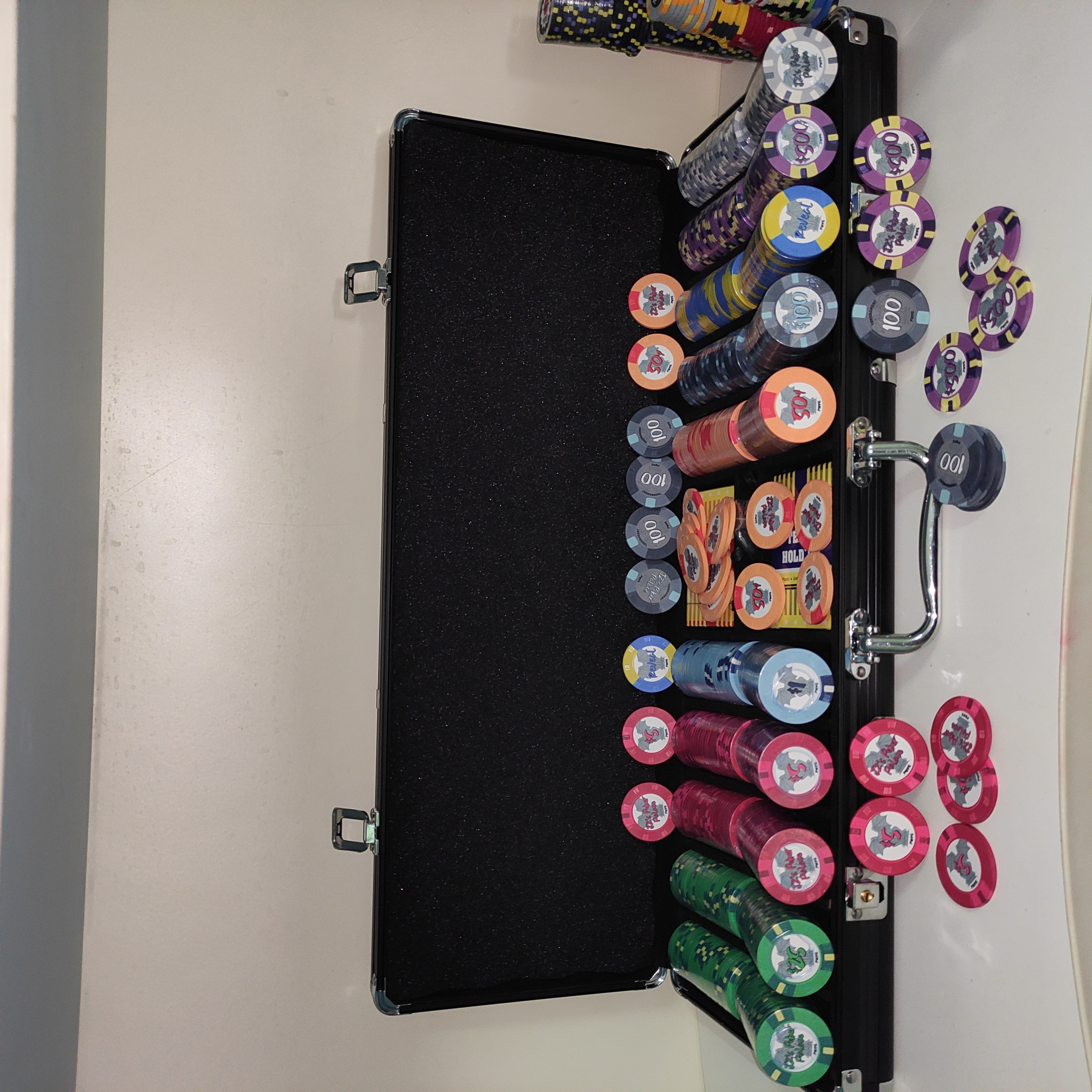 Custom 10G ceramic poker chips set