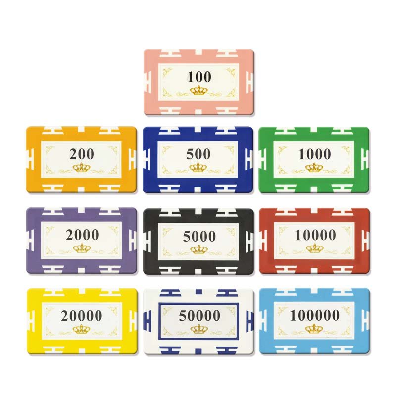 Factory Price Wholesale Custom Poker Chip Set Made Poker Chips Texas Professional Casino square clay chips