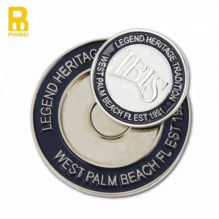 Cheap hot sale magnet poker chip golf ball marker