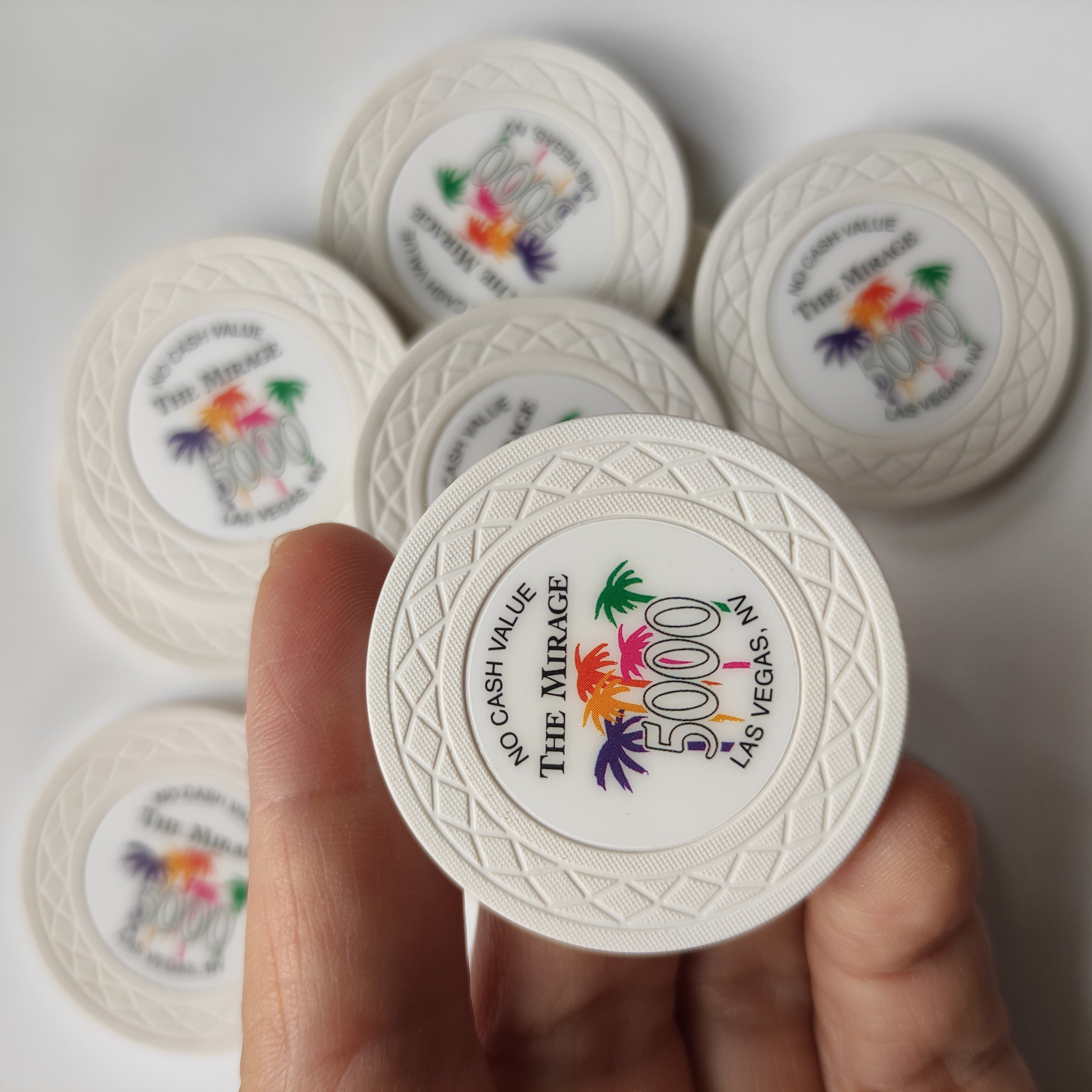 Sublimation hybrid web 39mm 43mm ceramic poker chip with labels inlay