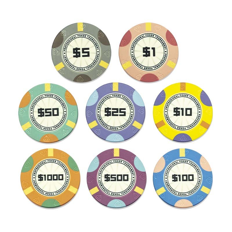 Three-dimensional Round Chips Entertainment Ceramic Chips EPT Custom Ceramic Poker Chips