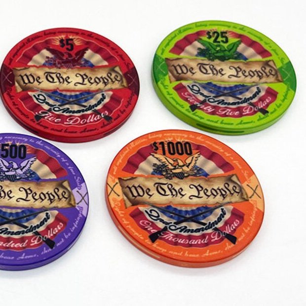 Fully customisable Professional Ceramic Material Poker Chips 10g and 40MM poker chips with customised design, colour and logo