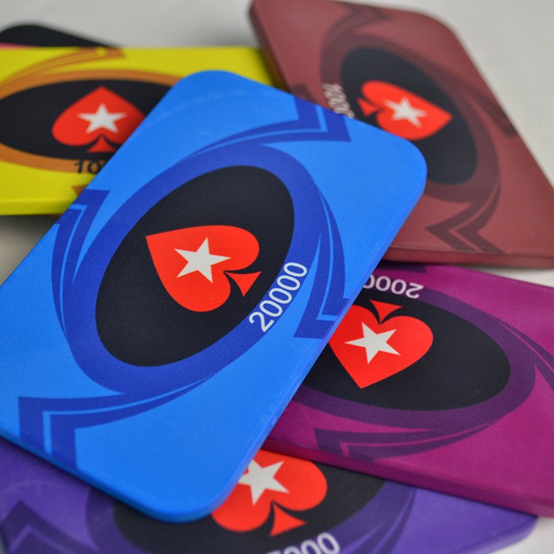 Factory direct sales commonly used in high-quality casinos rectangle ceramic poker chip